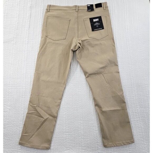 NEW DKNY Stanton Jeans Men's 38x30 Tan Ultimate Stretch Denim Slim Tapered NWT - Picture 2 of 16